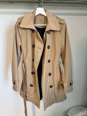Calvin Klein Beige Double-Breasted Trench Coat